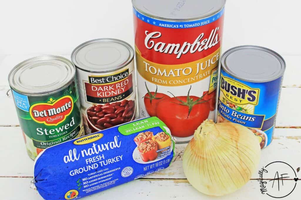 Ingredients for Turkey Chili