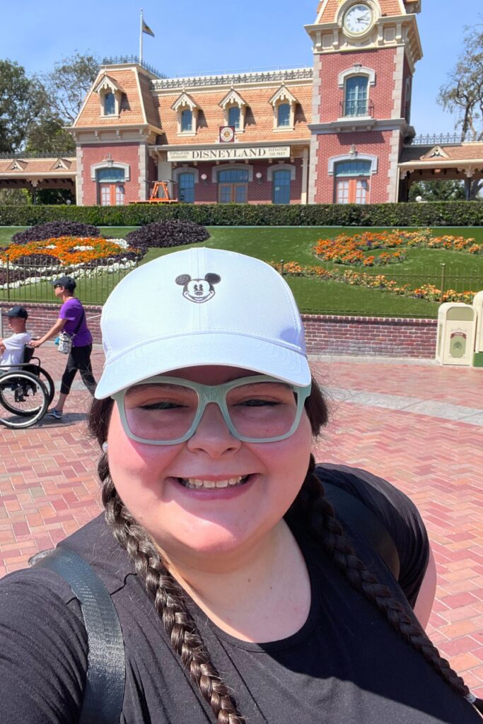 Vee Zarate at Disneyland front
